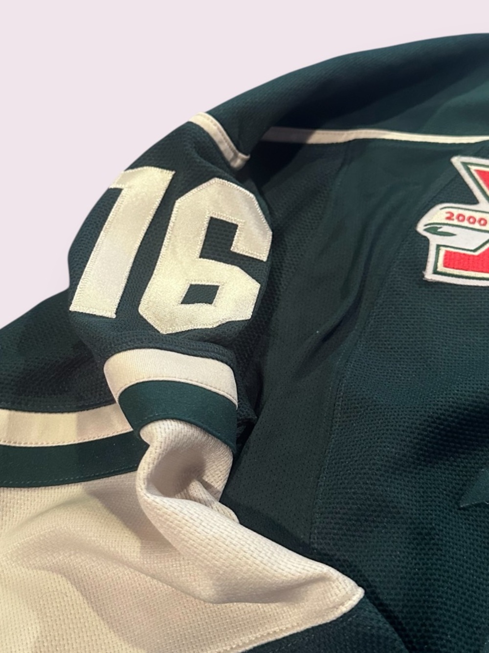 Men's Reebok Minnesota Wild Hockey Jersey 10th Anniversary Staubitz #16 Sz Med - Picture 7 of 11